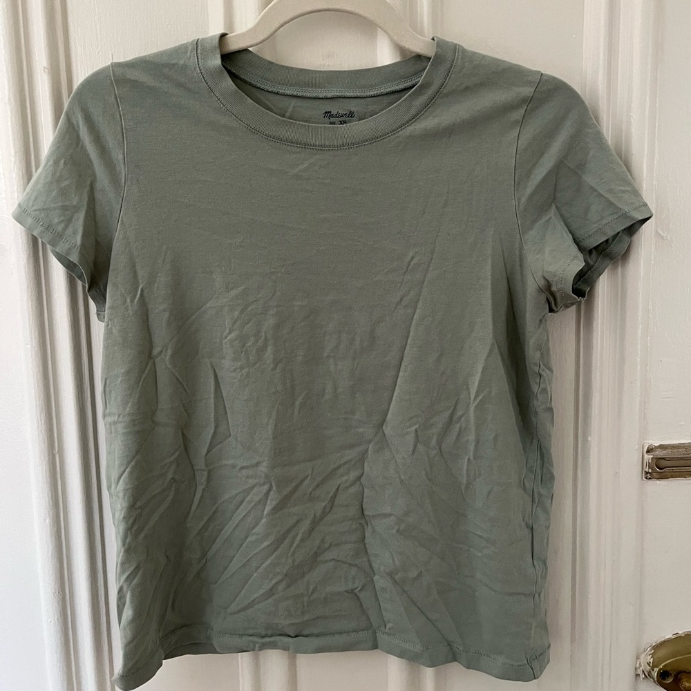 Turquoise Blue whisper tee Madewell size XS